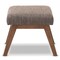 Baxton Studio Aberdeen Walnut Wood Finishing and Gravel Upholstered Ottoman 133-7145 - alternate 4